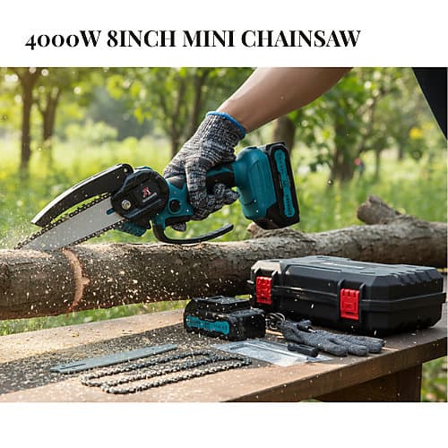 8-Inch Electric Mini Chainsaw Kit.