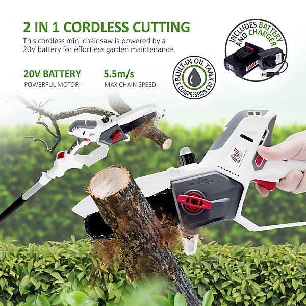 Cordless Pole & Handheld Chainsaw.