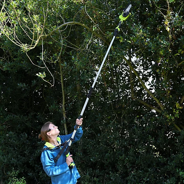 Garden Gear 12V Telescopic Chainsaw Kit.