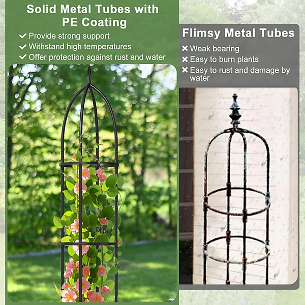 Tall Metal Obelisk Trellis.