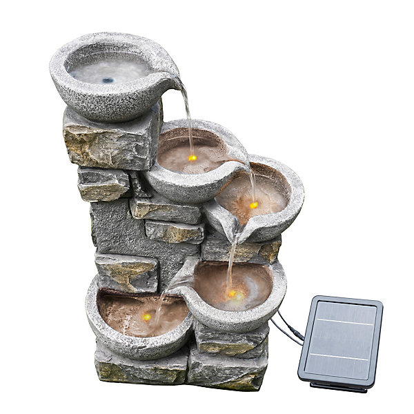 Teamson Home 4-Tier Solar Water Feature.